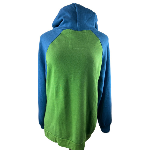*Rare* Aviator Nation 5 Stripe Hoodie Full Zip Colorblock Jacket Green Blue XXL - Picture 7 of 15